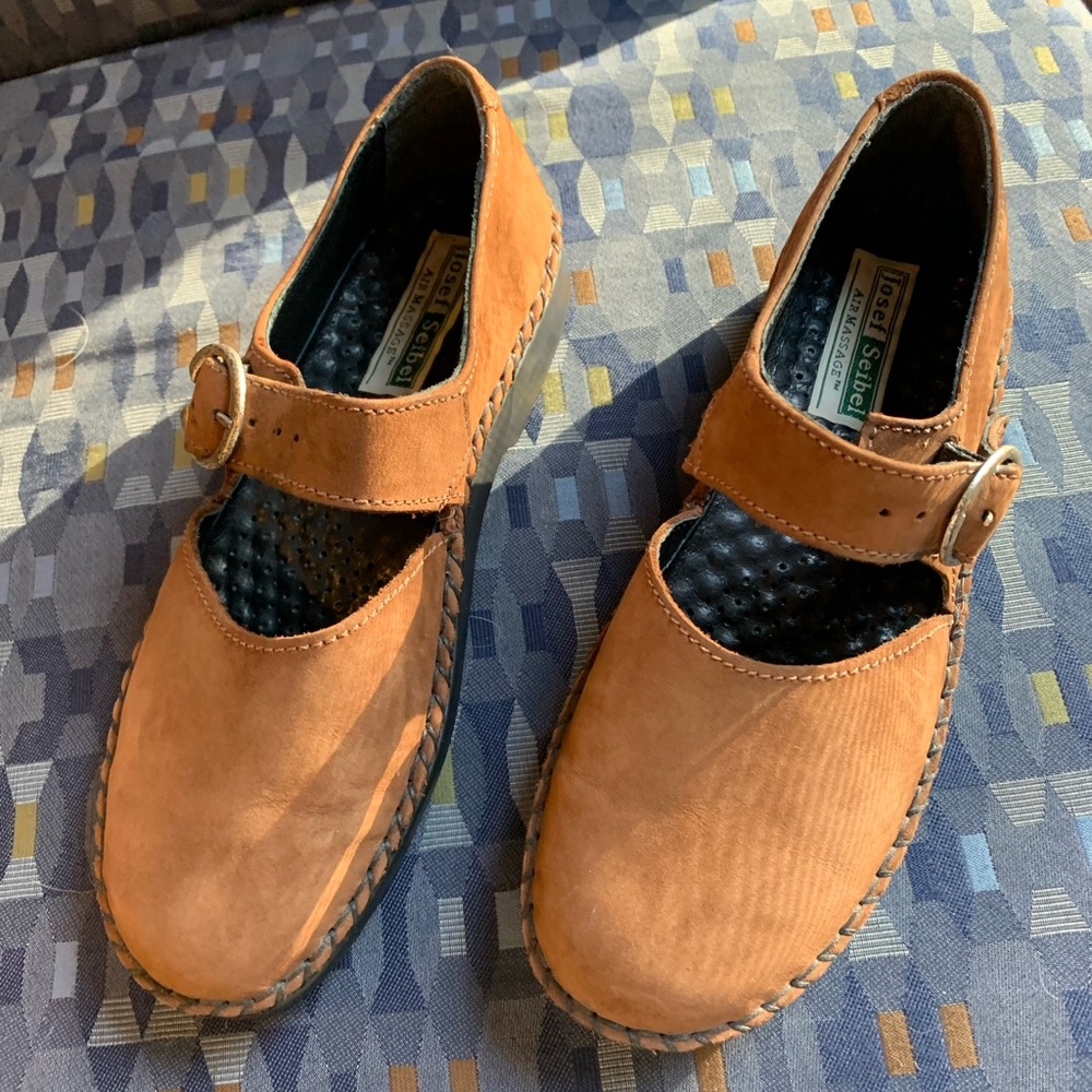 Josef Seibel Air Massage Mary Janes, Size 38, US 7-7.5